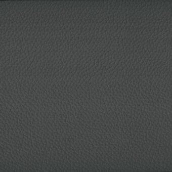 Dark grey leather texture sample, “sovet italia p65 grey”, with a pronounced irregular grain and matte finish.